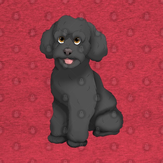 Black Toy Poodle Dog by millersye